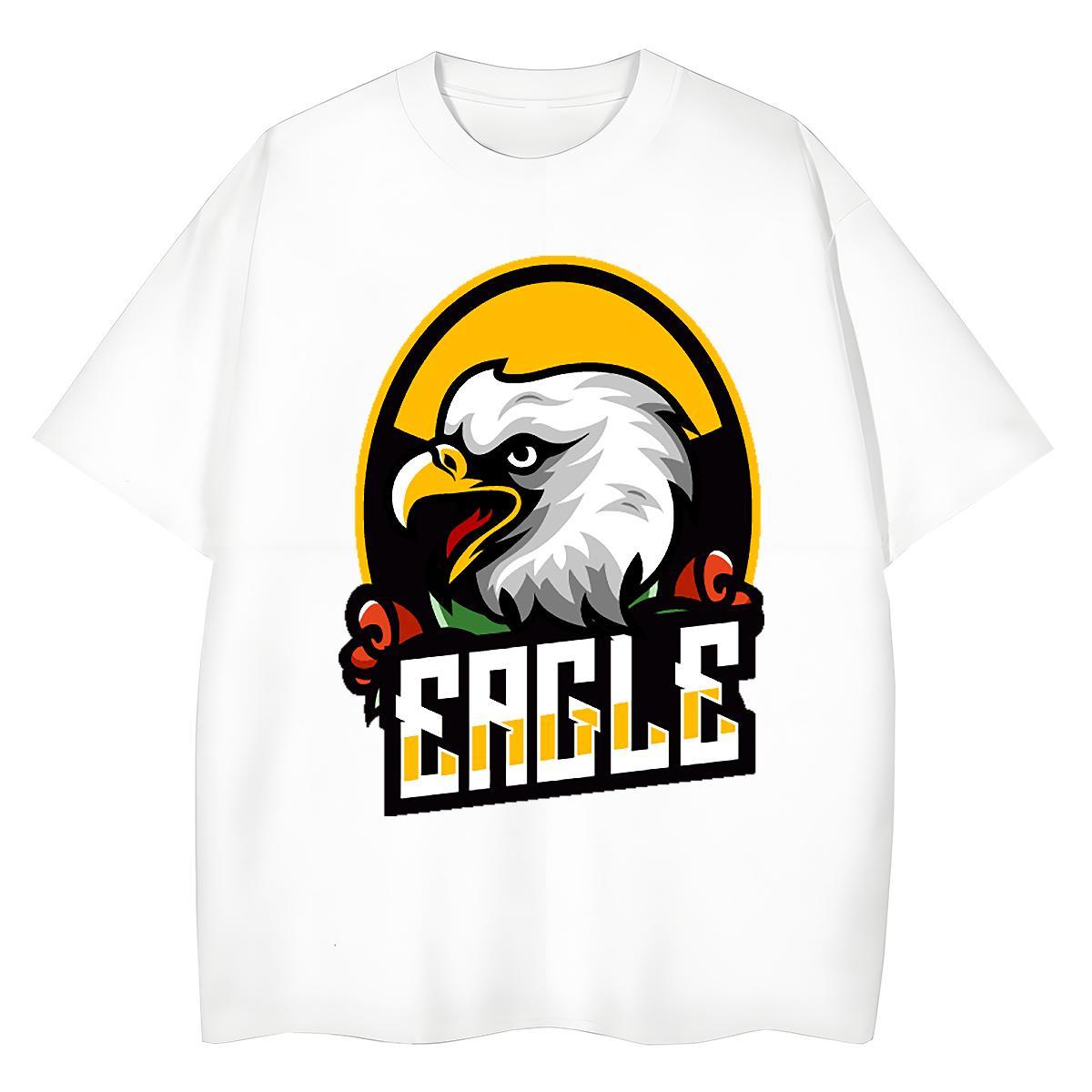 Unisex Men Tshirts Street Casual 230g Cotton Asian Size O Neck Short Sleeves eagle T Shirt For Man Designer Fashion Tee Shirt