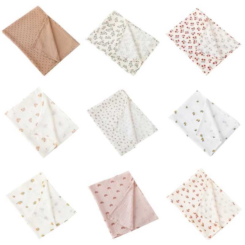 1Pc 85x65CM Upgraded Swaddle Blanket Cotton Muslin Blankets for Girls Boys Baby Receiving Y240815