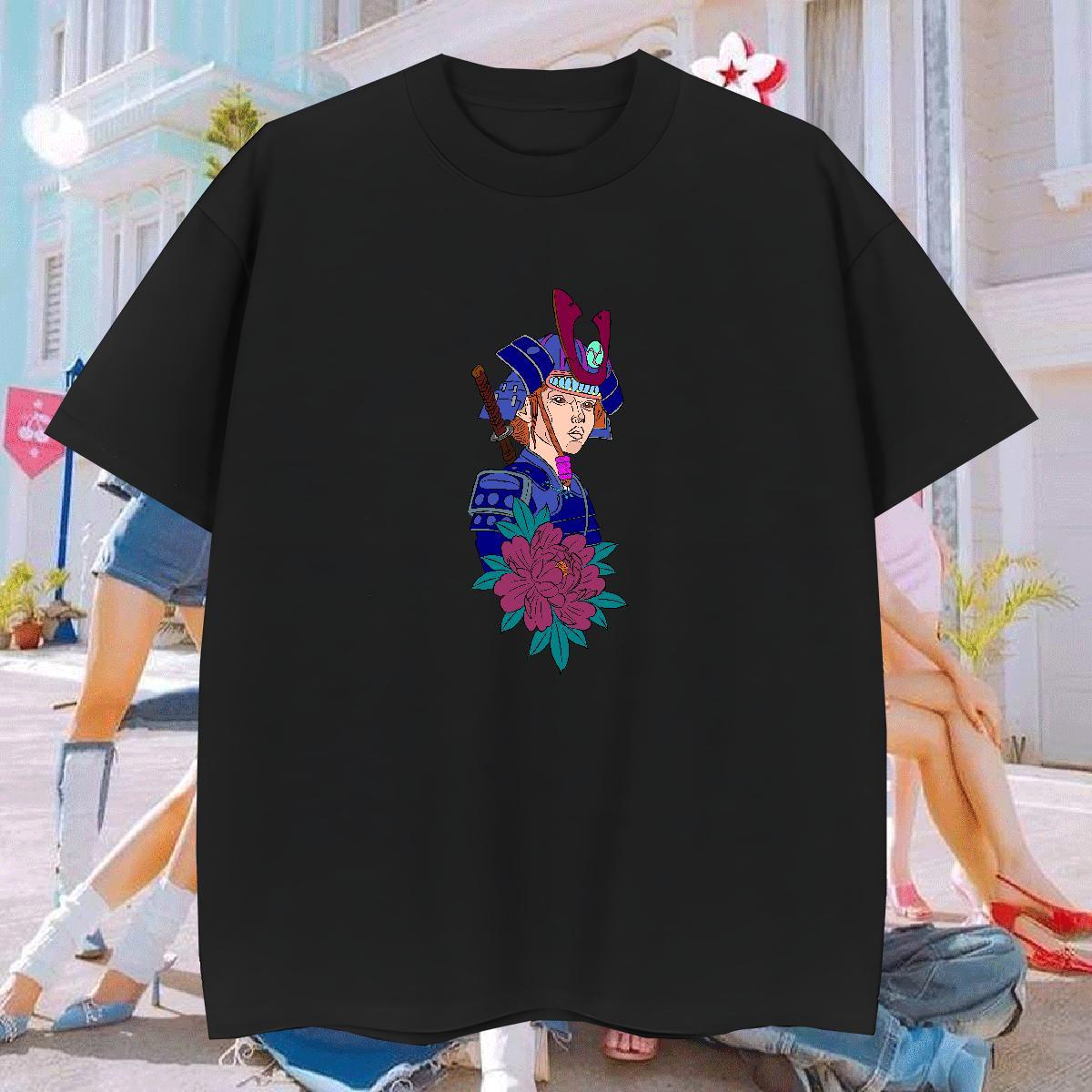 Mens T Shirts 230g Cotton portrait Street Wear Short Sleeve Soft Black Oversized Men Tees Fashion Casual Designer Top Tees