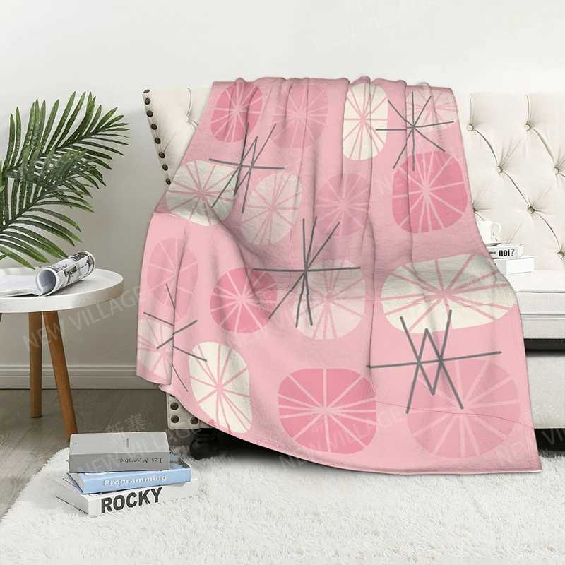 Plaid sofa for Knee blankets warm winter bed cover throw blanket Decor boho warm fleece Nordic plant Soft and hairy leaf Y240815