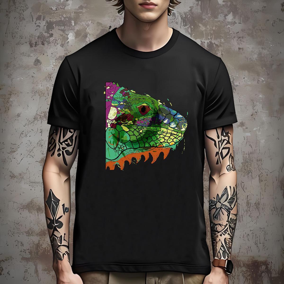 Wholesale T-Shirts fish head Breathable Summer Casual Anime Print 230g Pure Cotton Tshirts New Designer Tops Shirt