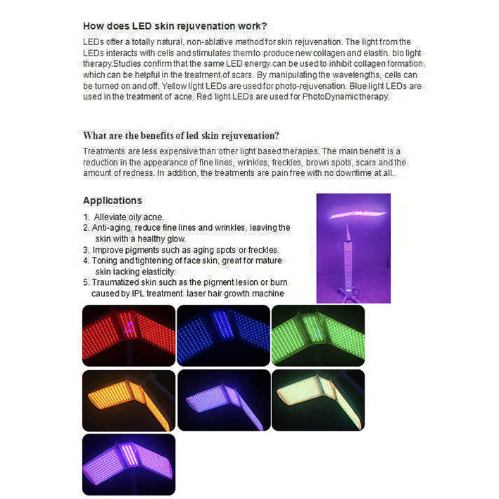 2024 Factory Price Infrared Pdt Lamp/led Light Therapy Photon Photodynamic Pdt Red Light Therapy/skin Care Machine For Salon