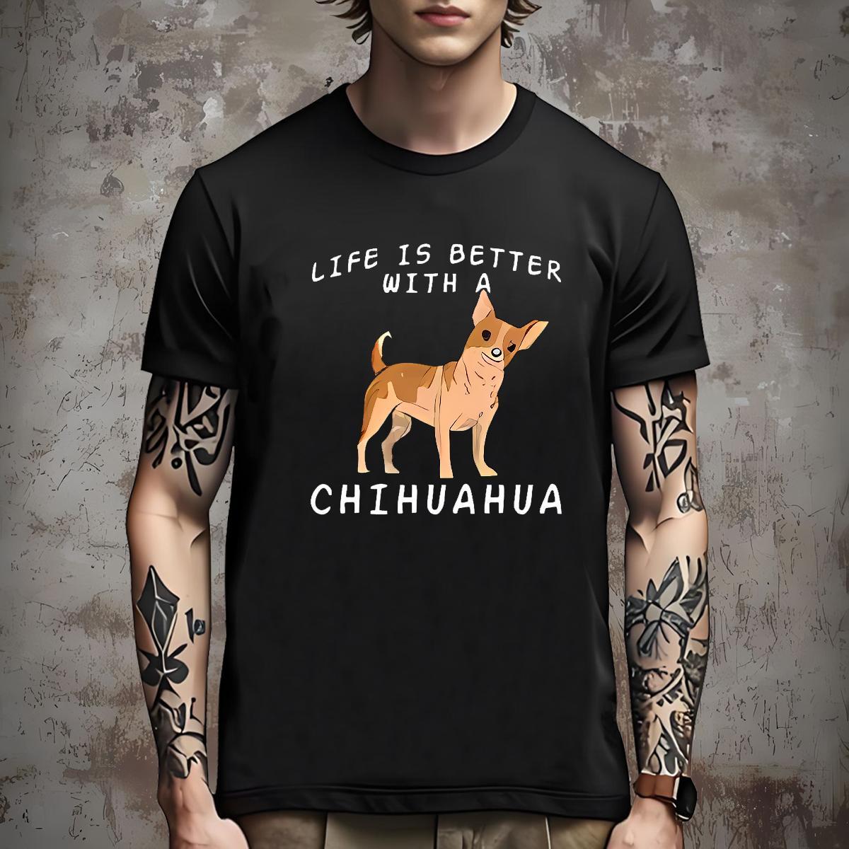 Designer T shirt dog Round Neck Short Sleeve Casual Daily Wear Oversized 230g Pure Cotton Men Tops Tees 2024 Tops Shirt