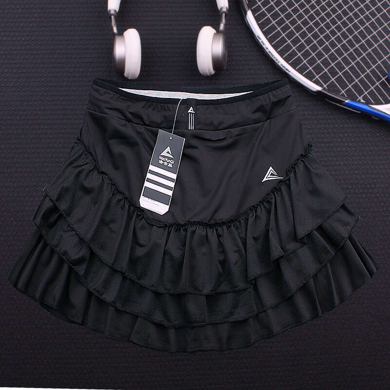 Dry Quick Sports Tennis Skirt Women Fluffy Cake Fiess Yoga Running Clothes Girl Badminton Solid Pleated Workout Skort