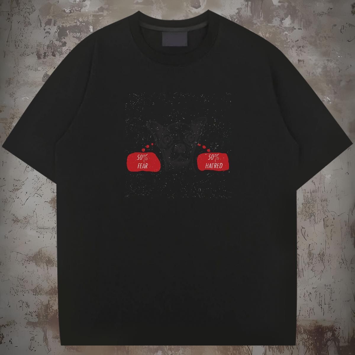 Classic T Shirt For Man dog Breathable Short Sleeve Anime Printing Street Customized 230g Cotton Couples T Shirts Designer Fashion Clothes