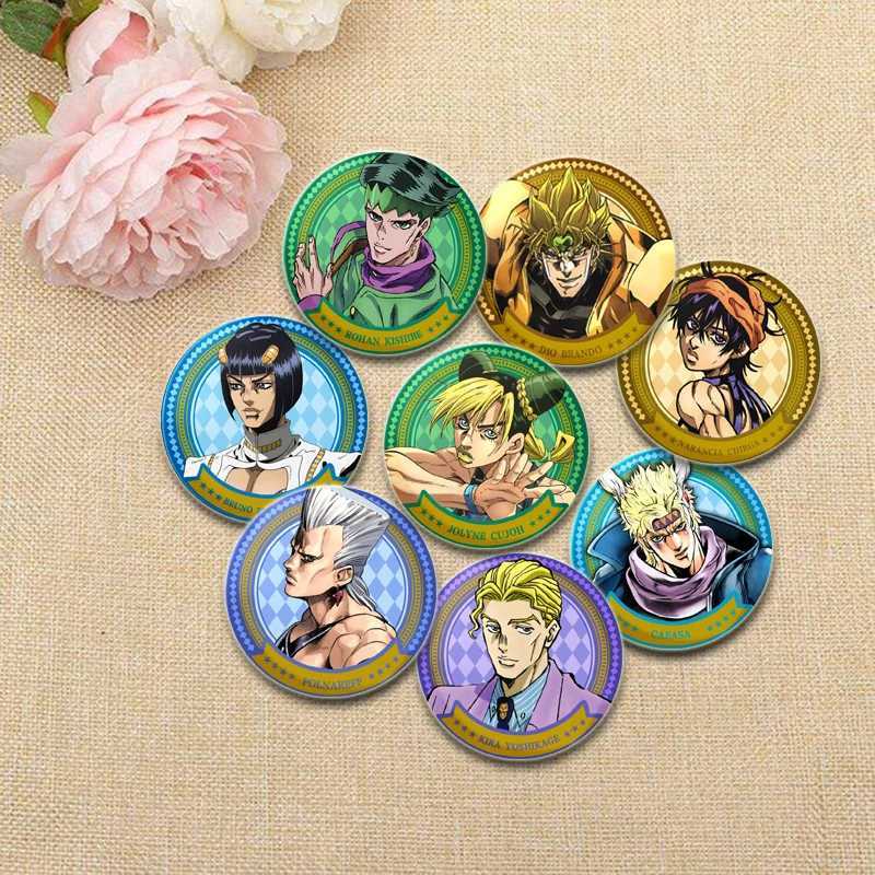 Jojos Bizarre Adventure Anime Badge High Definition Printed Pin Cartoon Handmade Brooch Backpack Clothing Gift Accessories W240815