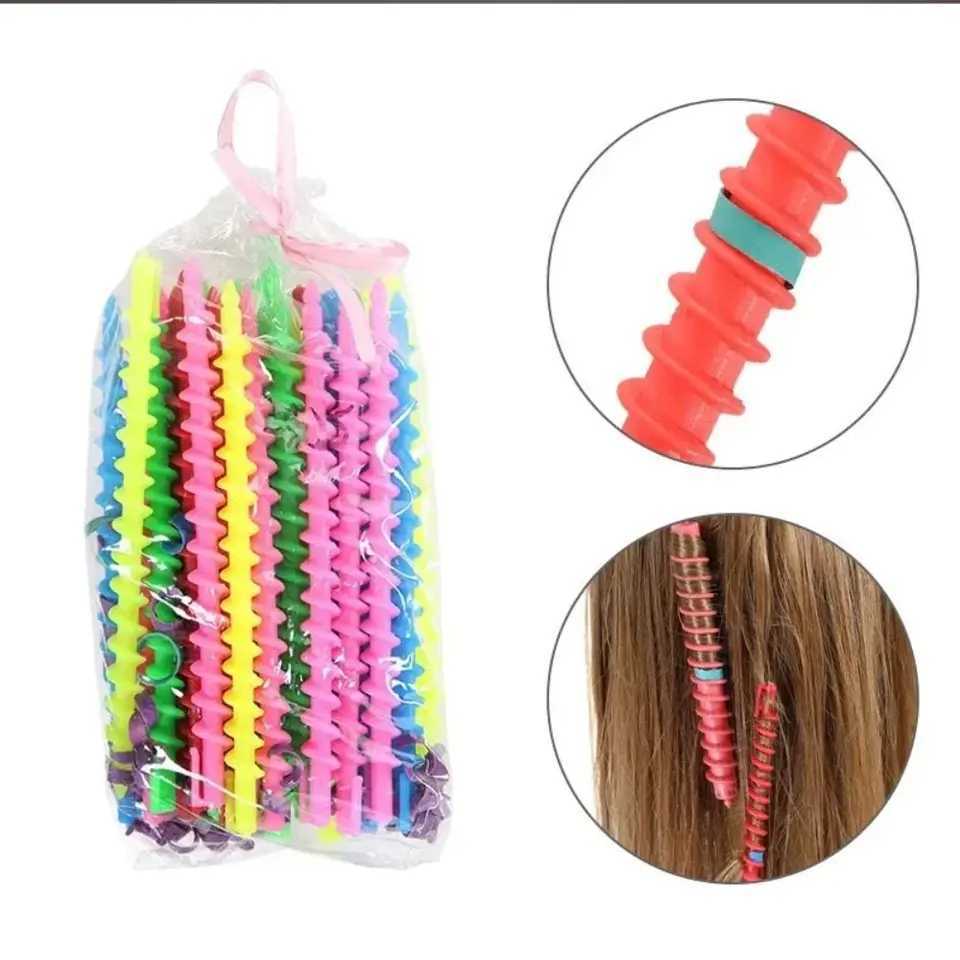 Professional spiral plastic curling iron multifunctional DIY magic curling roller wavy curly hair for women and girls W240814