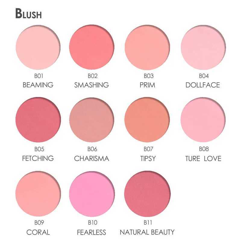 FOCALLURE 16 Color Blush Palette Makeup Nude Matte Blusher Bronzer Powder Palette Shimmer Face Blusher Palette Makeup Cosmetics Y240815