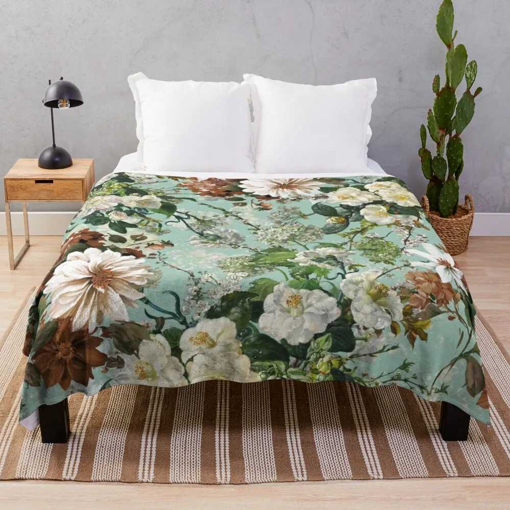 Cover blankets Sofa throw blanket coraline fleece cooling blanket custom decorative bed blankets sunflower orange flower birds Y240815