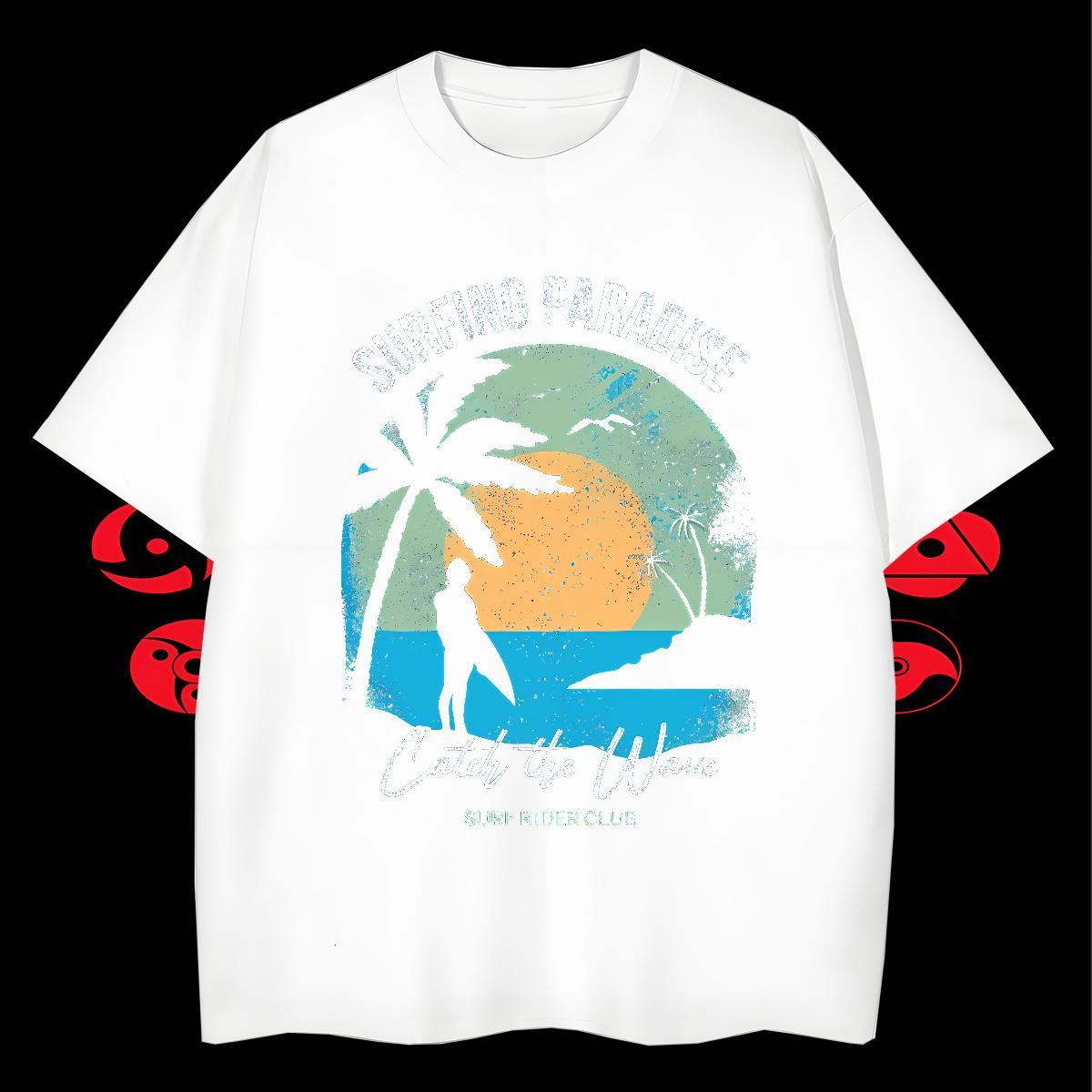 Loose Men Clothes T-Shirt Street wear Hip Hop 230g 100% Cotton Floral Print Breathable Short Sleeve T Shirts Men Designer Wear