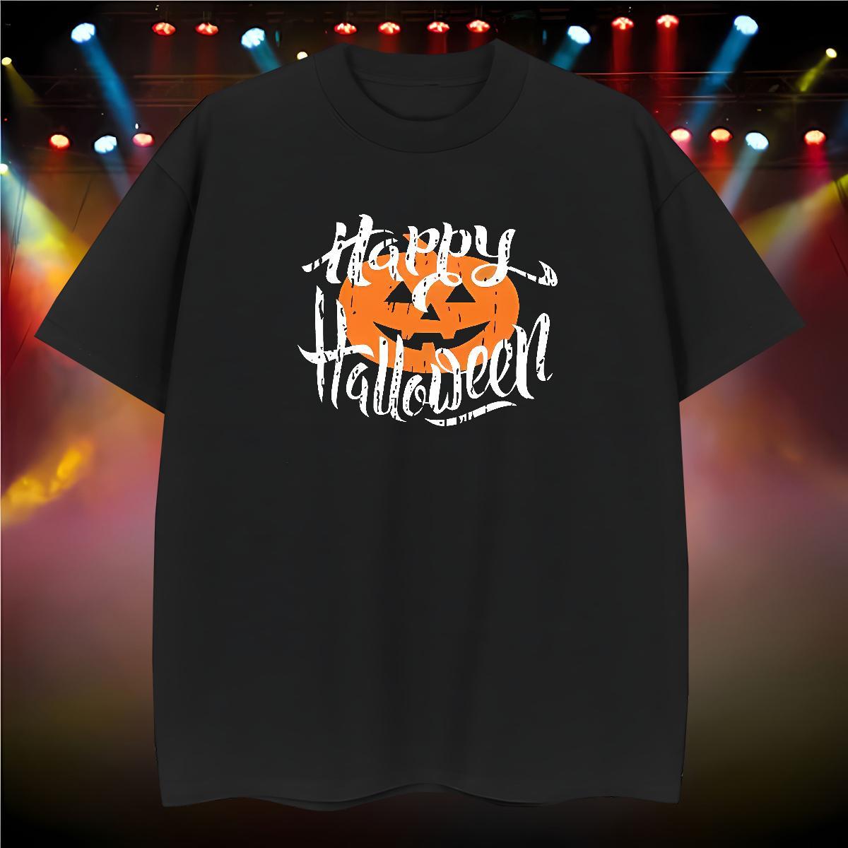 Cool Design T-Shirts pumpkin Short Sleeve O-Neck Casual Custom Anime 100% Cotton 230g Men Tees Fashion Tee Shirt