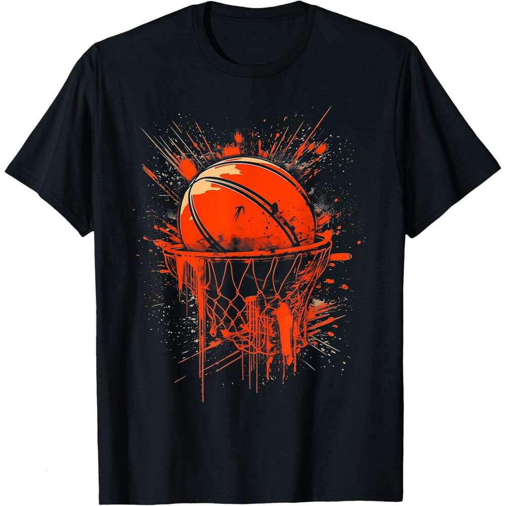 25ss T shirt for Mens Basketball Hoop Graphic Ball Sports Fan Design T-Shirt Shirts Tshirt Graphic Tee Casual Tops Short sleeve Free shipping