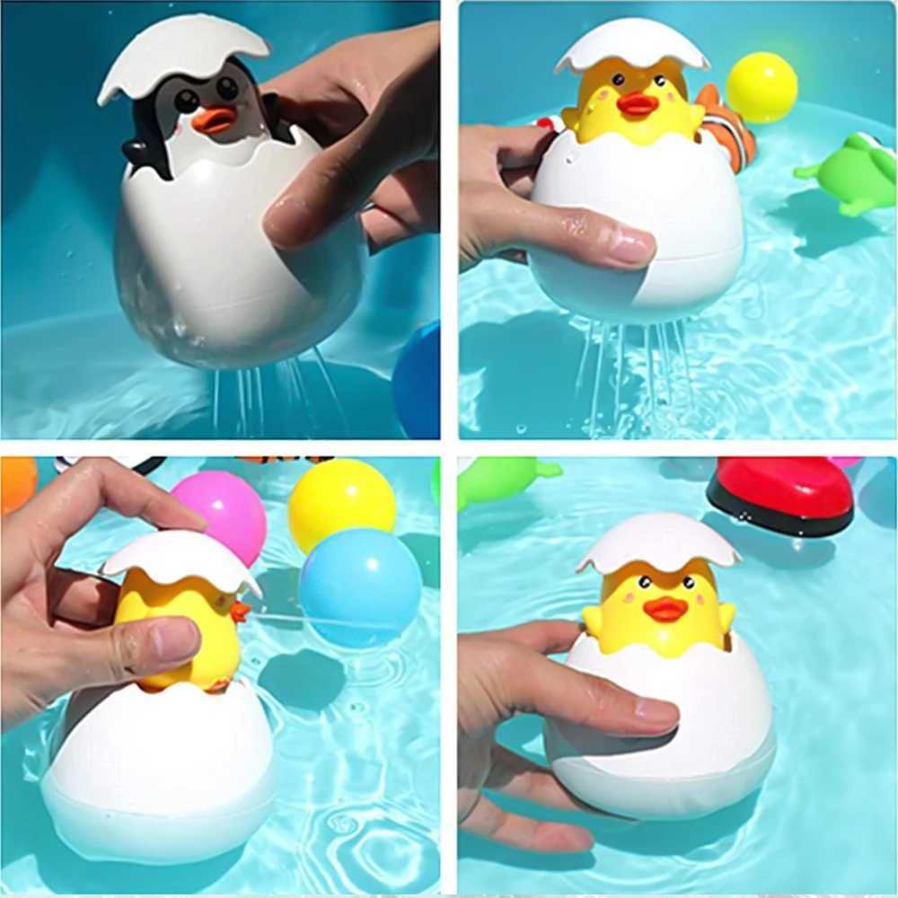 Baby bath toys animal series childrens water toys penguin turtle dolphin plastic toys bathroom water gun shower toysW240814