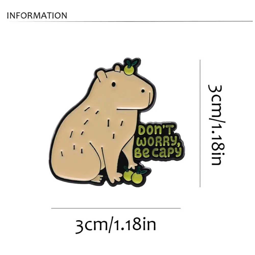Dont worry about making jewelry brooches strapless brooches enamel animal Capibala brooches cute lapel Capibala badges and skins W240815