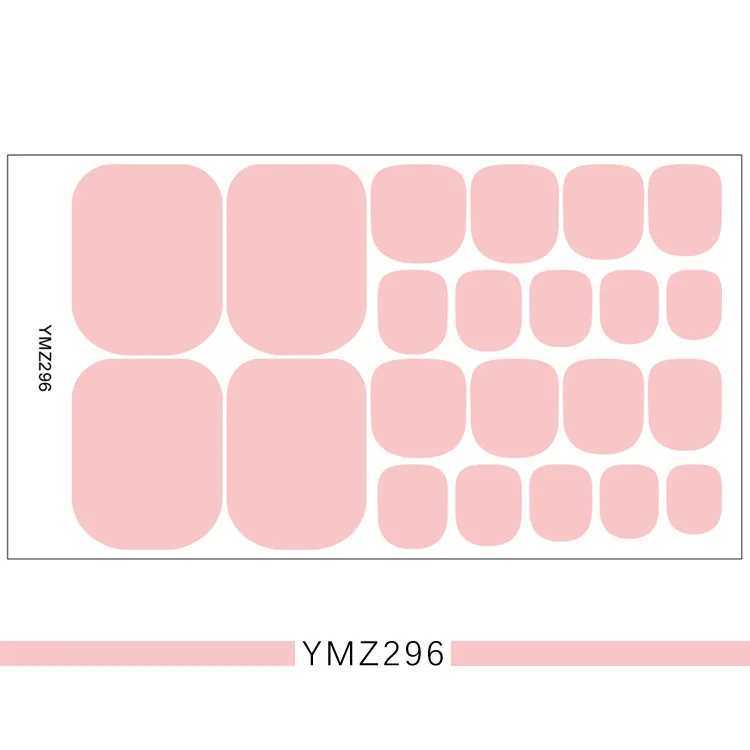 Baking Free European and American Solid Color Toenail Stickers Waterproof Fashion Nail Stickers Manicure DecalsXJ240814