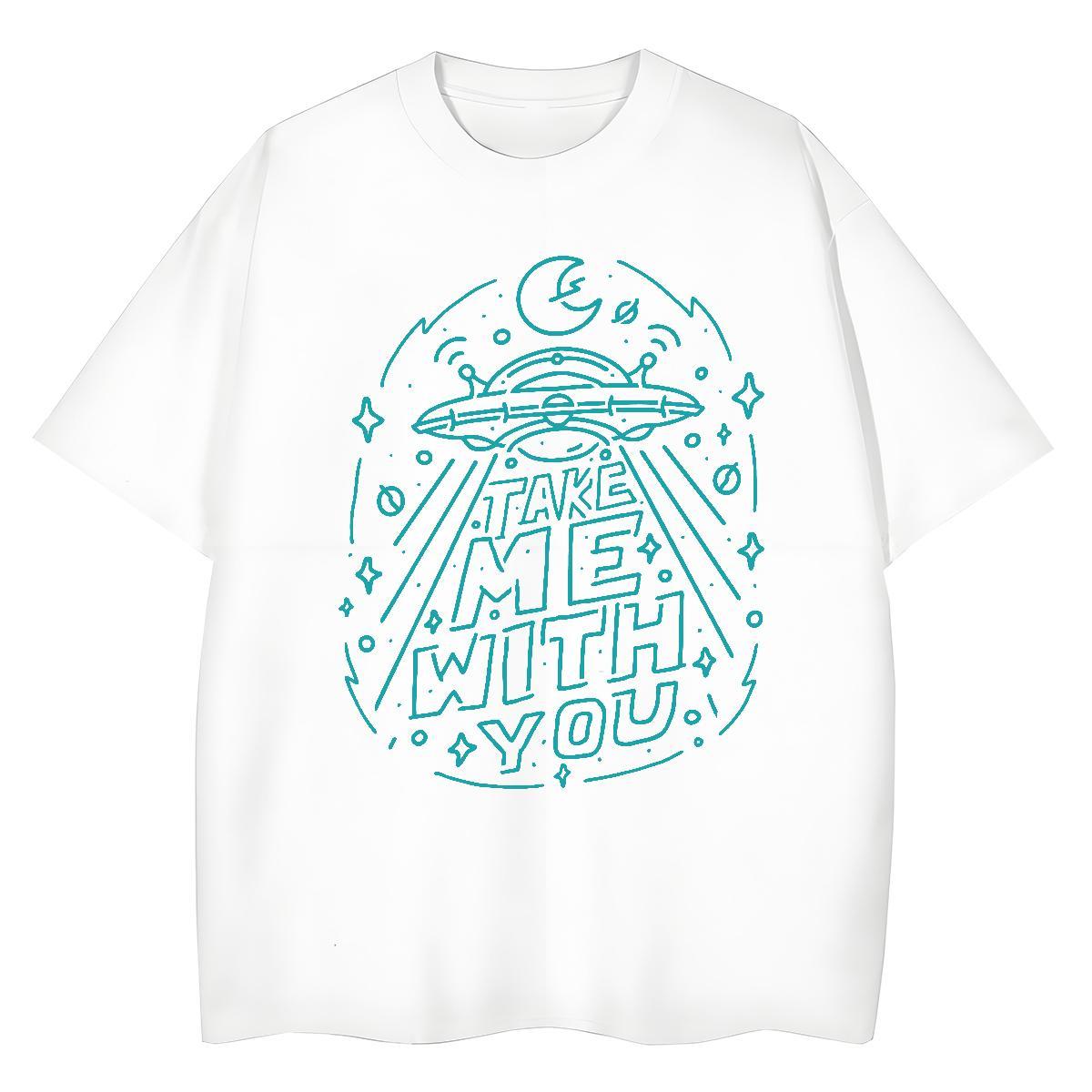 Cool Design Men Tshirts Casual Beach 230g 100% Cotton Customized Print Pure Cotton ET Man T Shirts 2024 New Tops Shirt