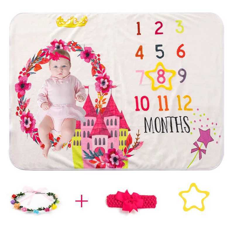 Premium Flannel Blanket for Baby Photography - Perfect for Milestone Monthly Photoshoots Photoshoot Accessories Y240815