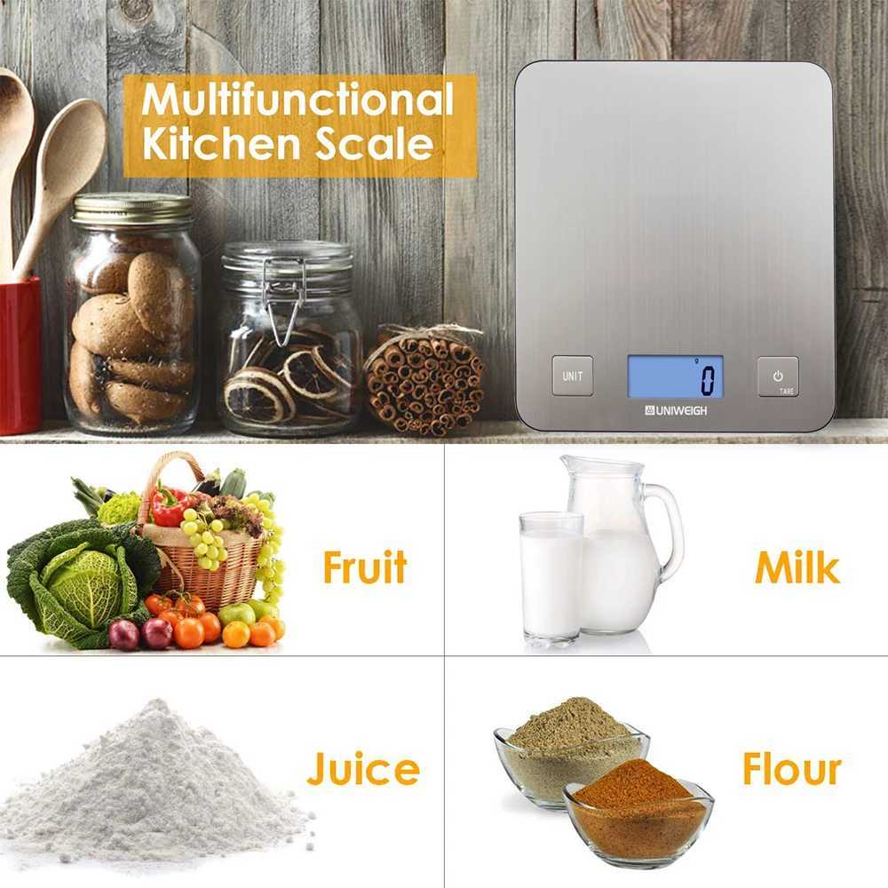 5kg/11lb 0.1oz Digital Kitchen Food Scales Weight Grams and Oz for Weight Loss Cooking and Baking 5 Units with Tare FunctionM240815