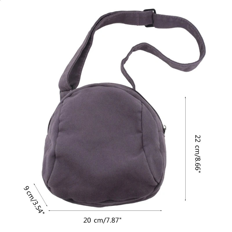 Round Shoulder Bag with Pocket Compact and Versatile Womens Crossbody Pack for Travel Shopping 240814