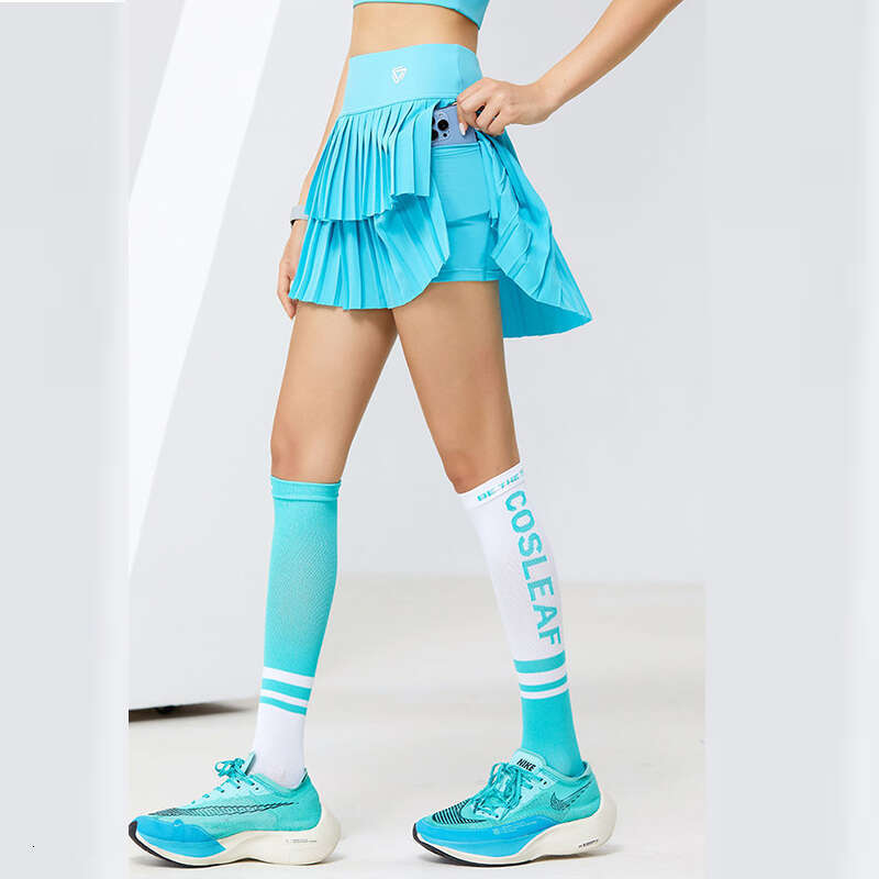 Sports Women Mini Pleated Skirt Golf Tennis Skirts High Waist Double Layer Gym Fiess Running Yoga Athletic Workout Skort s