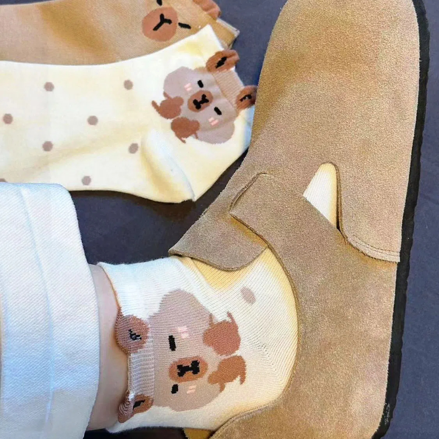Children's Summer Thin Japanese Cute 3D Cartoon Ins Trendy Versatile Short Socks