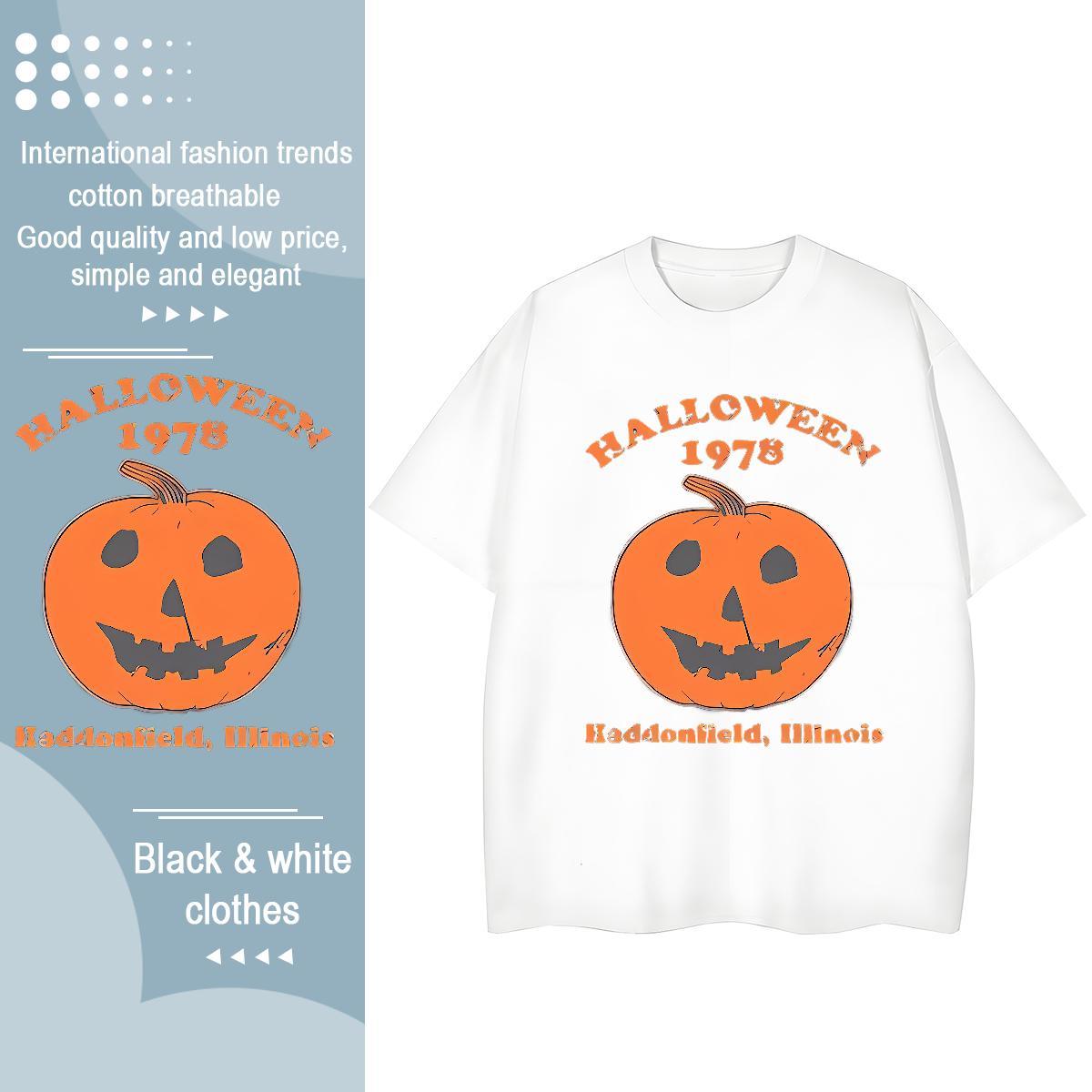 TOP Quality T-Shirts halloween Breathable Short Sleeve Sports Casual DIY 230g 100% Cotton Men Clothes T-Shirt New Designer Tees Shirts