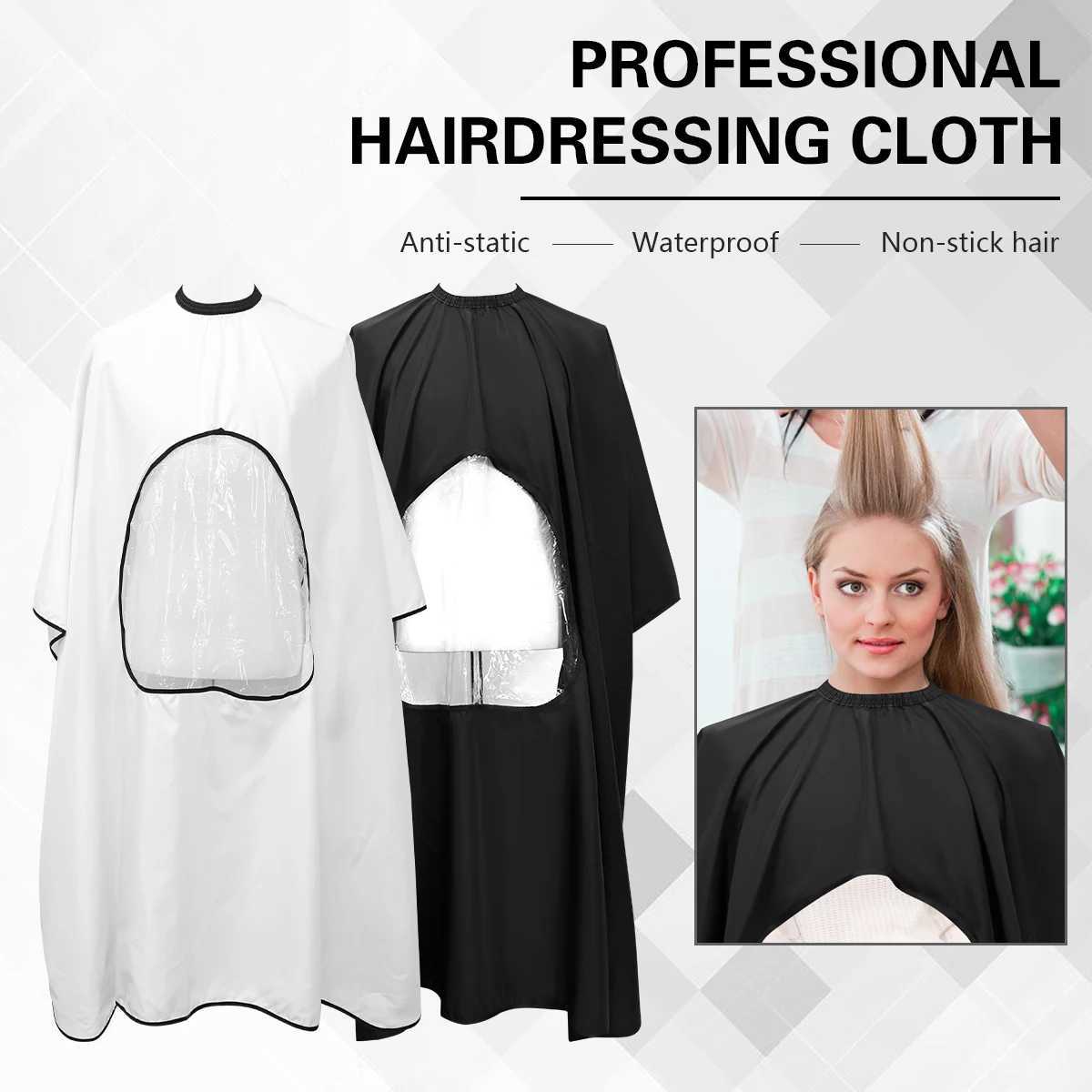 Barber apron transparent anti-static hair shawl waterproof apron eagle shawl salon barber styling tool W240814
