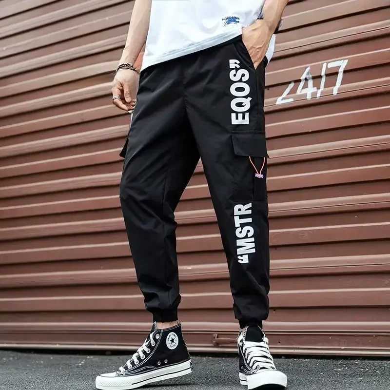 SummeLarge Pocket Mens Cargo Pants Cas Ual Hip Hop Hit Colorful Multi Pocket Trouser Streetwear Sports Pants Casual PantsW240725