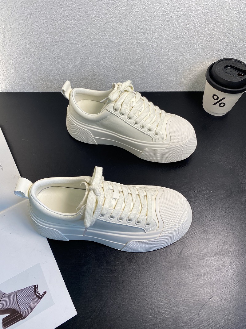 Women Shoes Trendy Casual Shoes Thick Sole Round Toe Lace Up Versatile Free shipping