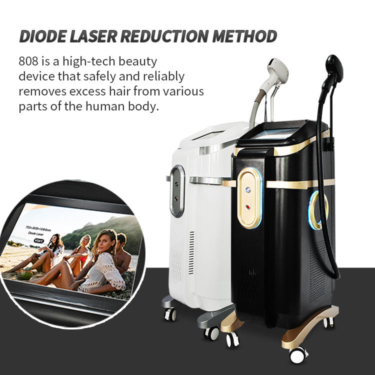 CE approved ice titanium diode laser hair removal machine 755 808 1064nm 3 wavelength professional laser permanent hair remover for whole body