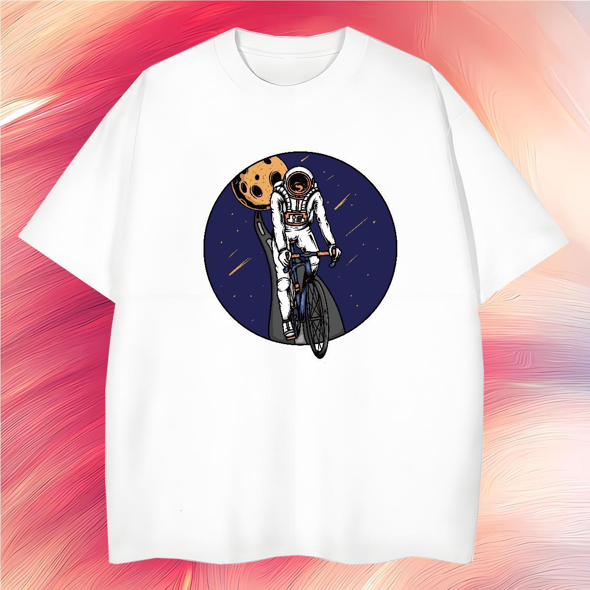 Men T Shirts 230g 100% Cotton cosmonaut Casual Daily Wear Breathable Soft Custom Printed Couples T Shirts DIY Customized Free Shipping Tees Shirts