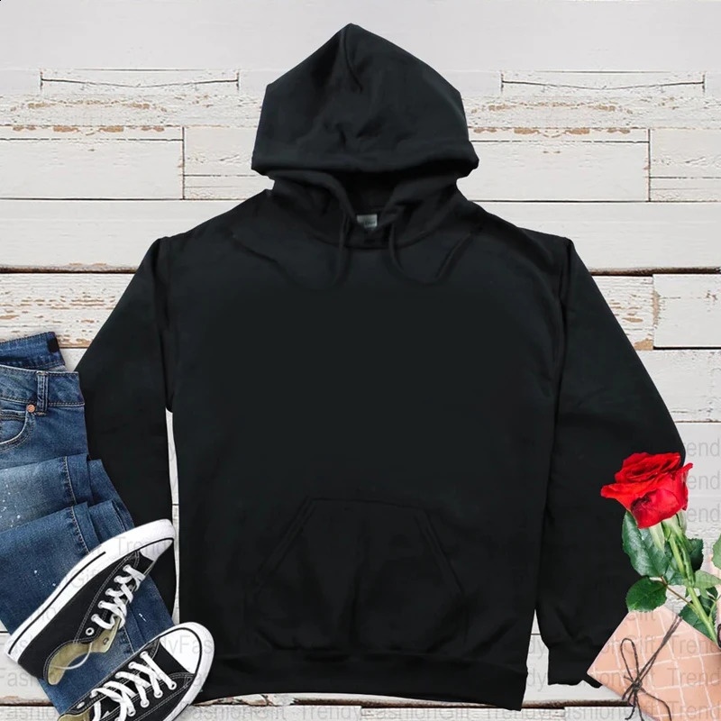 Fashion Mens Loose Sweatshirt Hoodies Black Rose Rhinestone Hoody Male Casual Warm Streetwear Jacket Coats Women Unisex Pullover 240810
