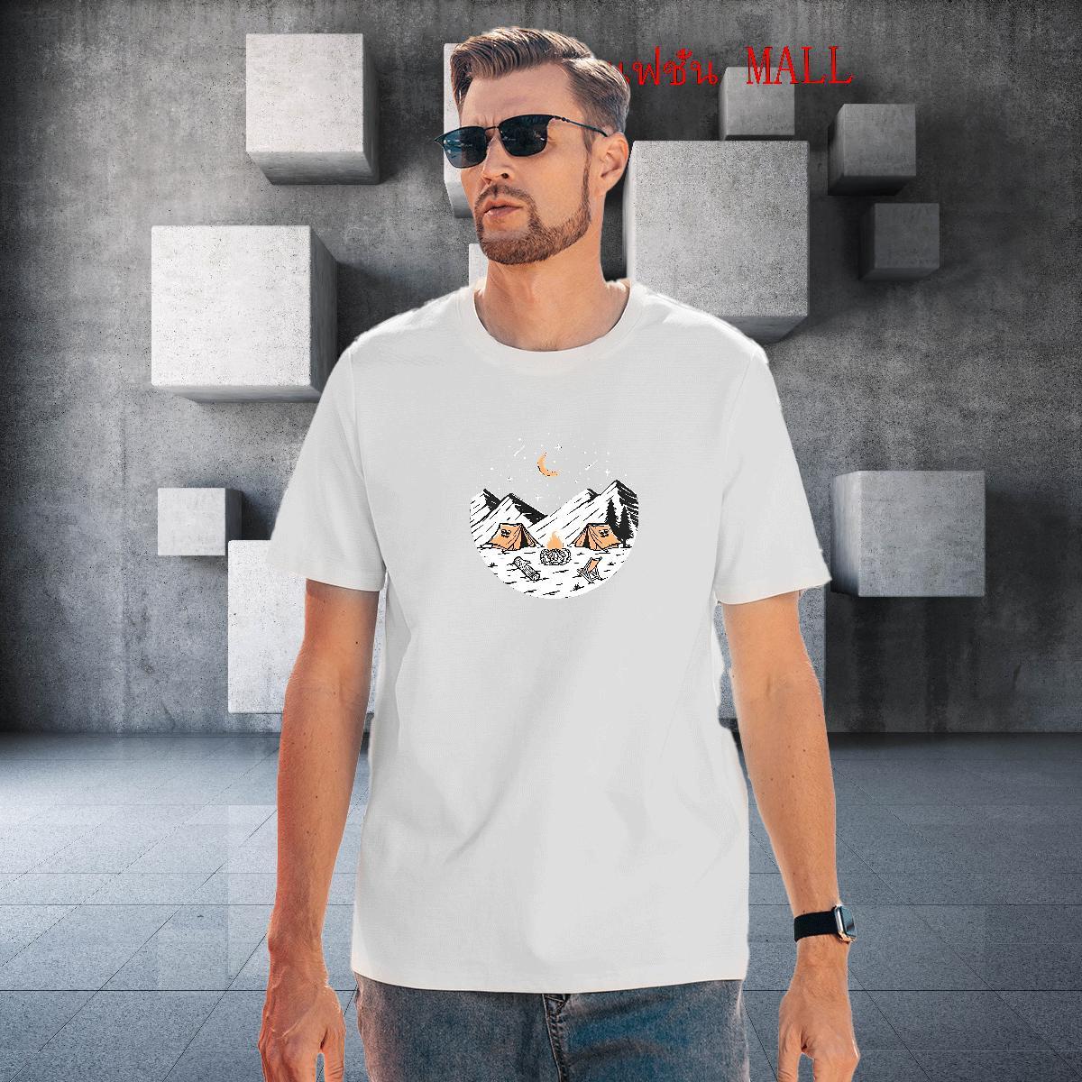 Designer Couples T Shirts High Street Hip Hop 230g 100% Cotton DIY Crew Neck mountains T-Shirts New Designer Wear