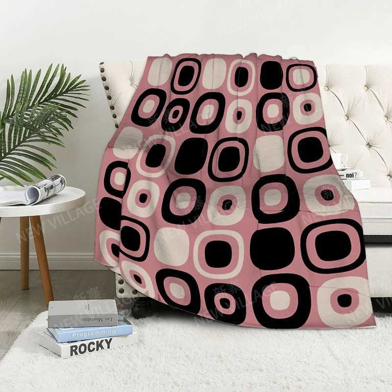 Plaid sofa for Knee blankets warm winter bed cover throw blanket Decor boho warm fleece Nordic Vintage Soft and hairy geometry Y240815