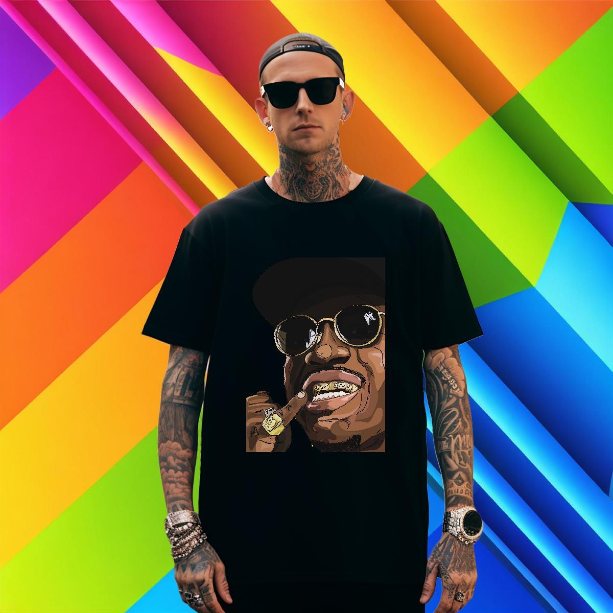 Unisex happy Men T Shirts Street Men Tshirts 230g 100% Cotton Casual New O-Neck Short Sleeve Skull Tops Shirt