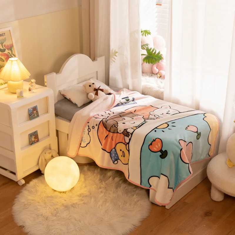 SummerAir Conditioning Nap Blanket Kids Blanket Childrens Day GiftCartoon Flannel Baby Blanket Swaddle Blanket Super Soft Sum Y240815