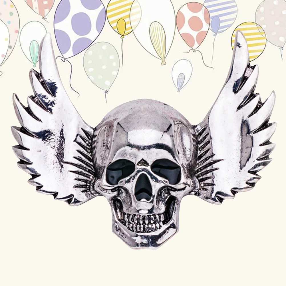 Gothic Punk Ghost Brooch Pin Stylish Breastpin for Evening Party Cost (X1524 Silver) W240815