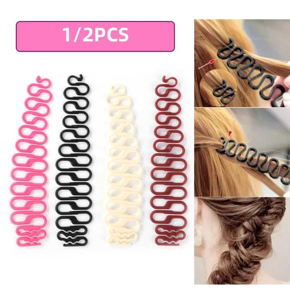 1/2 piece fashionable womens hair weaving tool French hair accessories easy to use Twist hair weaving tool Weaving hair salon styling W240814