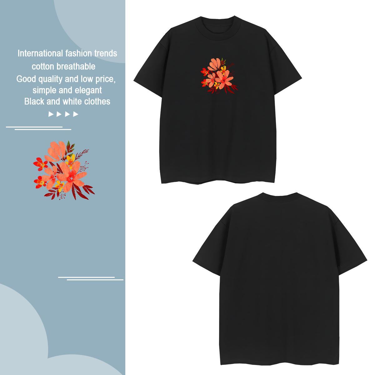 Mens T Shirts 230g 100% Cotton icon Street Breathable Short Sleeve Custom Printed Men Tees Fashion Designer High Quality Tops