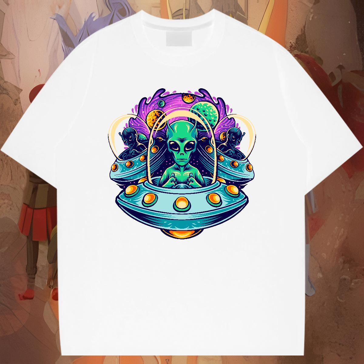 Classic Men Tshirts Outdoor 230g Cotton Cartoon Printing L-4XL Breathable Short Sleeve ET T-Shirts Free Shipping Clothings