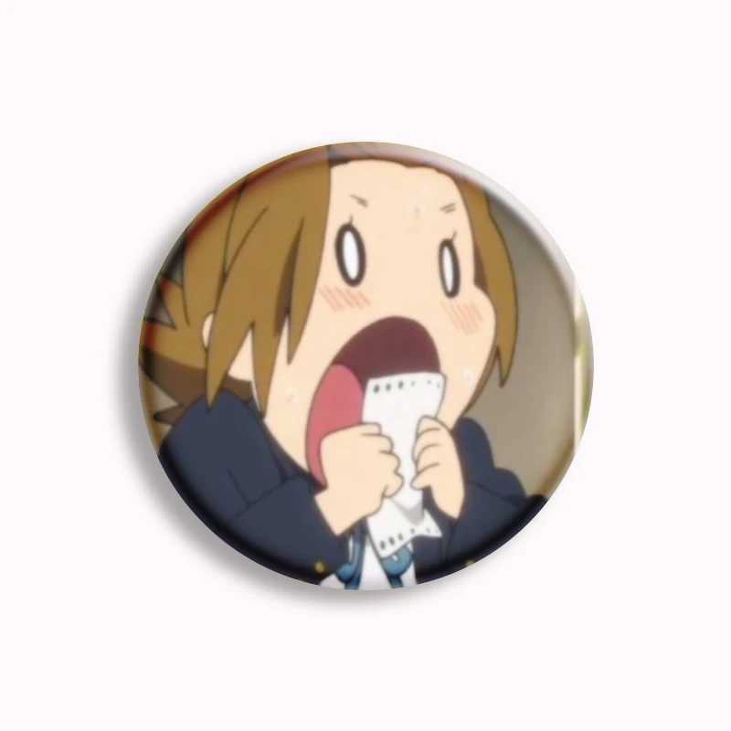 K-ON Cute Button Pin Ritsu Azusa Mio Tsumugi Hirasawa Yui Funny Meme Brooch Kawaii Badge Bag Brooch Decorative Fan Gift W240815