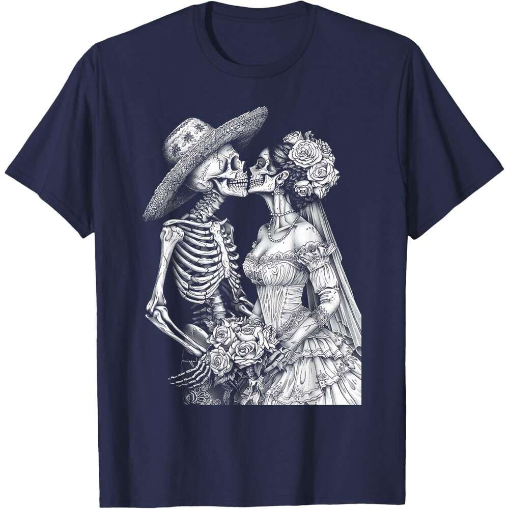 25ss T shirt for Mens Skeleton Wedding Bride And Groom Day Dead Halloween Graphic T-Shirt Shirts Tshirt Graphic Tee Casual Tops Short sleeve Free ship