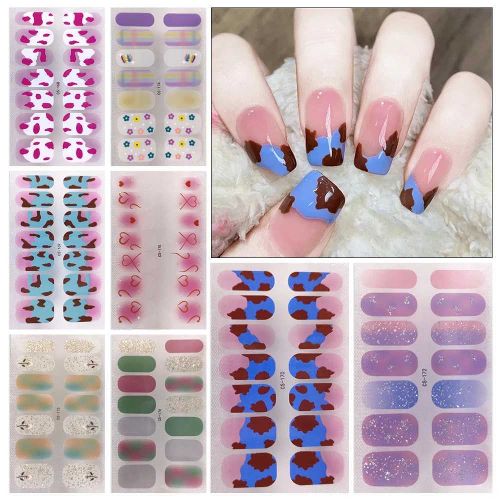 Baking Free Fashionable Nail Art Stickers Collection Manicure DIY Nail Polish Strips Wraps for Party DecorXJ240814