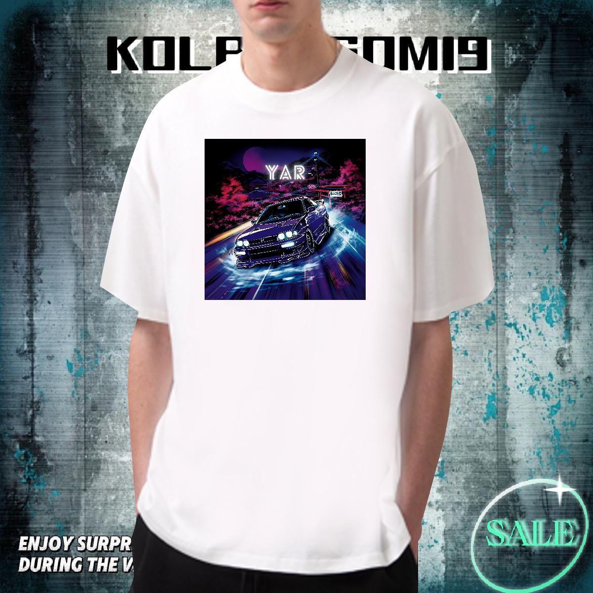 Free Shipping Men Tshirts Hip Hop Street 230g Cotton Oversized Pure Cotton car T-Shirts Casual New Polos