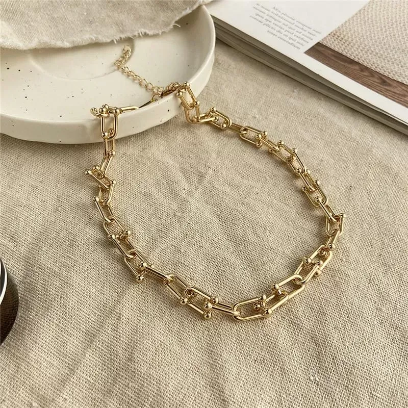 pendant Necklaces Gothtic Thick Chain Choker For Women Men Fi Gold Link Chunky Jewelry GiftPendant PendantPendant 11q3#