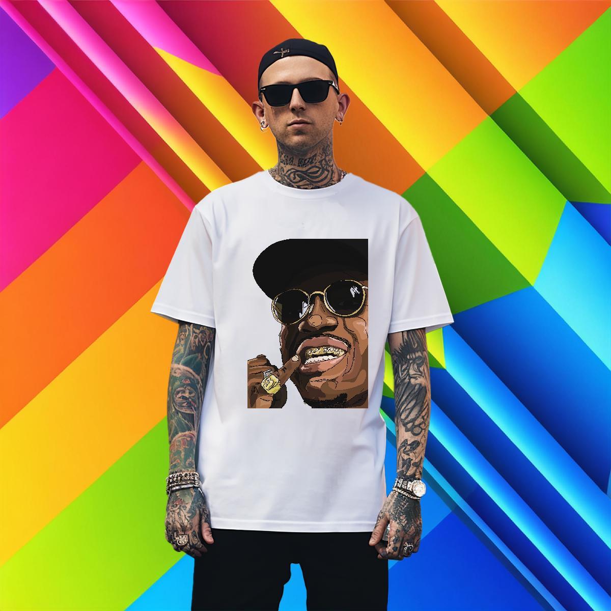 Unisex happy Men T Shirts Street Men Tshirts 230g 100% Cotton Casual New O-Neck Short Sleeve Skull Tops Shirt