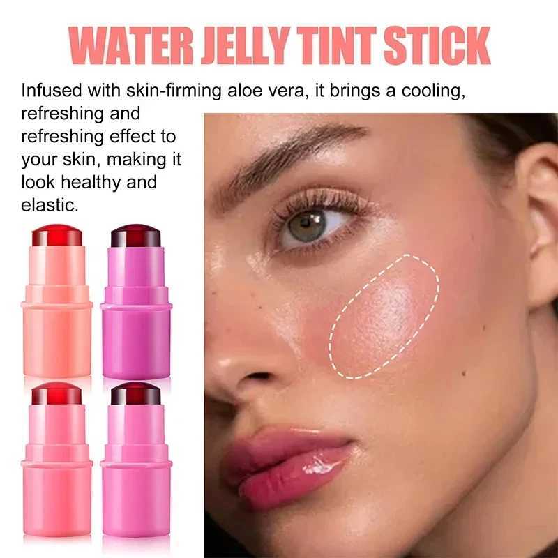 Milk Blush Stick Jelly Fruit Lip Gloss Moisturize Multi Use Brighten Blush Stick Water Jelly Tint Stick Matte Contour Makeup Hot Y240815