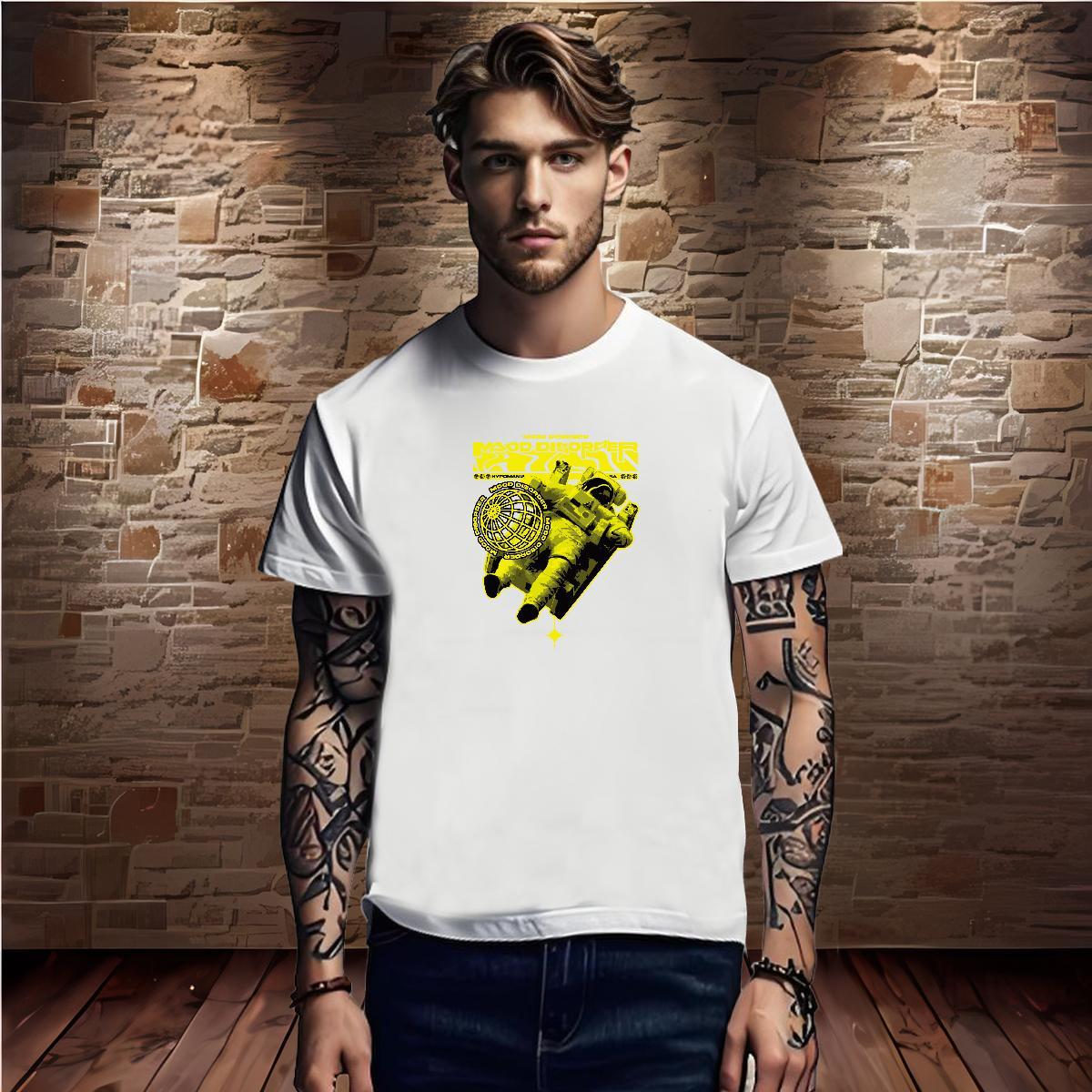 Man T Shirts 230g Cotton cosmonaut Daily Wear Breathable Custom Print Oversized Tshirt for Man Woman 2024 Summer Designer Clothings