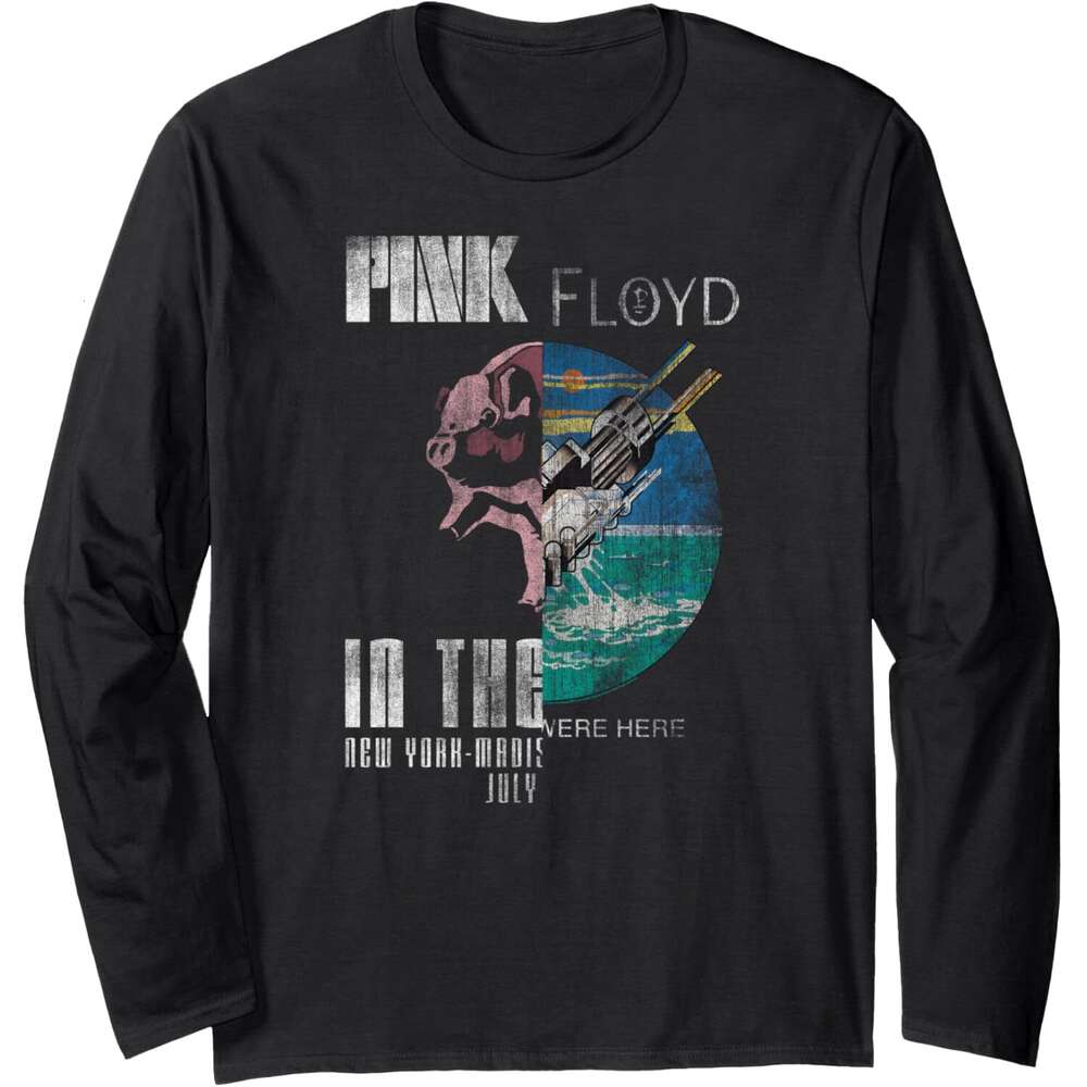 Long Sleeve Shirts for Men sweatshirt Animals You Were Here Splice Distressed Rock Long Sleeve Tee Streetwear Casual tops clothes