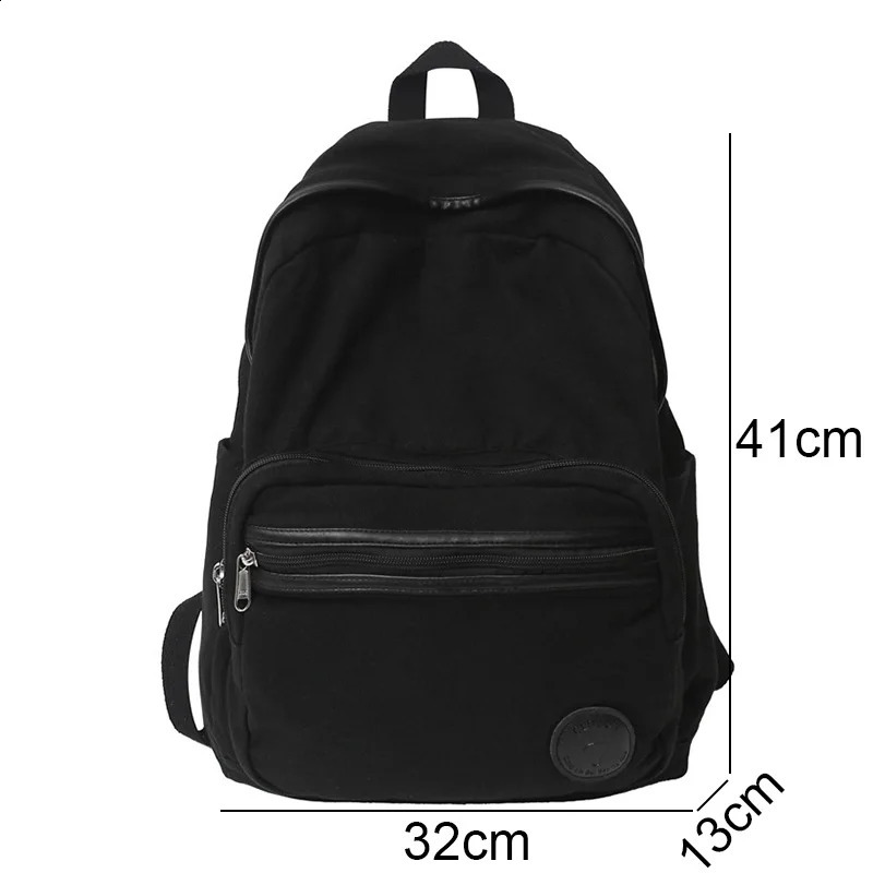 Trendy Female Canvas Laptop College Backpack Cool Lady Vintage Book Bag Women Cute Student Backpack Fashion School Bags 240813